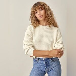 Reformation Winnie Cream Women's Sweater - Size XS